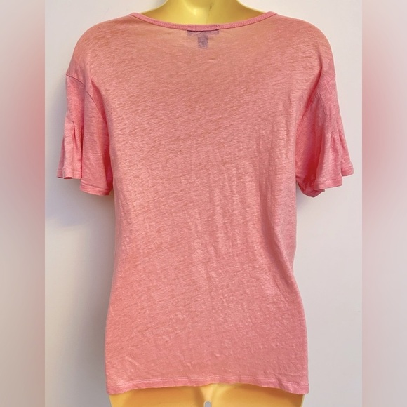 J. Crew Pink Pintuck Fluttery Short Sleeve Top size S - Picture 2 of 5